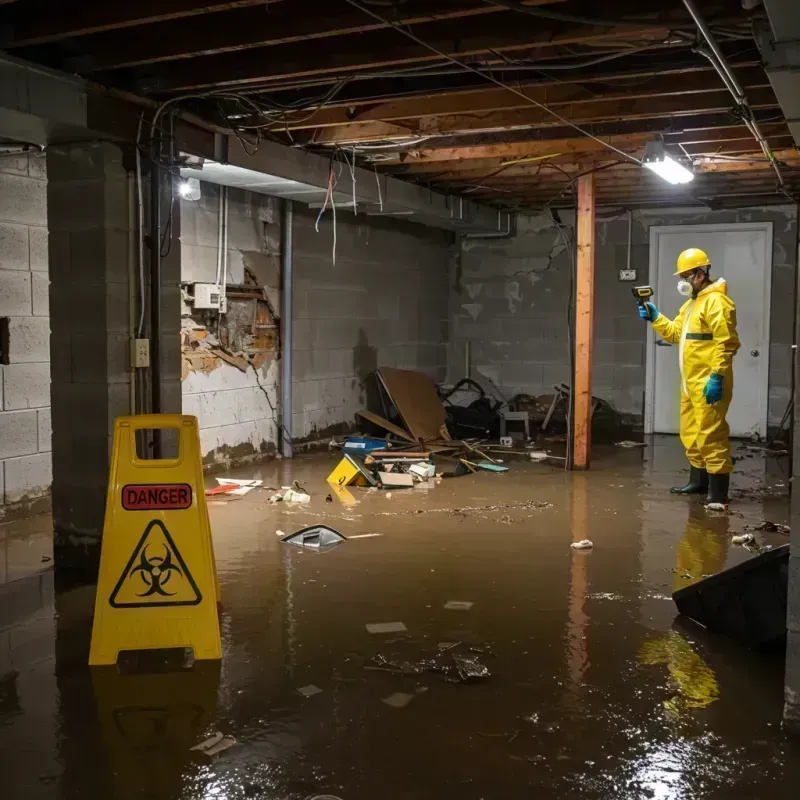 Flooded Basement Electrical Hazard in Dane County, WI Property